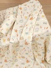 Load image into Gallery viewer, Baby Swaddle Farm themed, baby swaddle garden themed, Bamboo cotton muslin swaddle