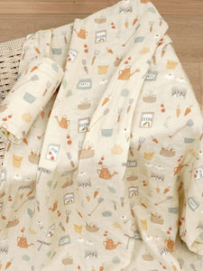 Baby Swaddle Farm themed, baby swaddle garden themed, Bamboo cotton muslin swaddle