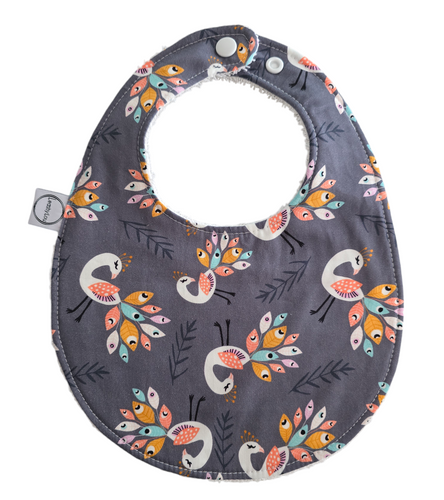 Peacock Oval Bib