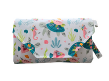 Load image into Gallery viewer, Floral Turtle change mat clutch DELUXE