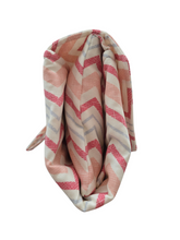 Load image into Gallery viewer, Pink Chevron Nappy change mat clutch DELUXE