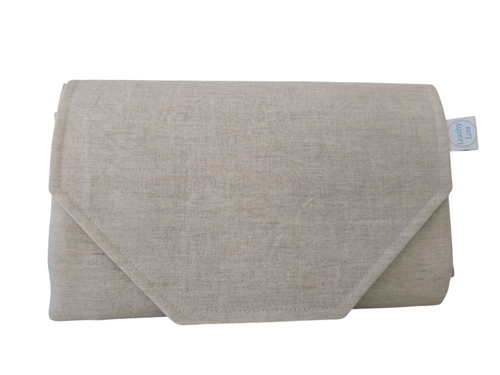 Linen Nappy change mat clutch DELUXE