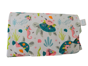 Floral Turtle change mat clutch DELUXE