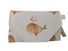 Load image into Gallery viewer, Whale Nappy change mat clutch STANDARD