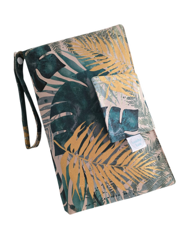 Metallic Leaves Nappy Wallet