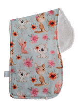 Load image into Gallery viewer, Floral Aussie Animals Burp Cloth