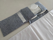 Load image into Gallery viewer, Denim Stripe change mat clutch (Pre Order - Dispatches in 12 days)