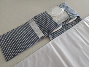 Denim Stripe change mat clutch (Pre Order - Dispatches in 12 days)