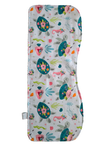 Floral Turtle Burp Cloth