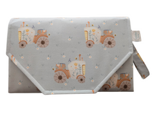 Load image into Gallery viewer, Floral Tractor Nappy change mat clutch DELUXE