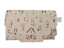 Load image into Gallery viewer, Cottage Nappy change mat clutch - STANDARD w/Zippered Pocket