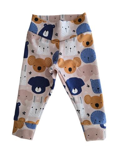 Animal Face Leggings sz 3-6 Months