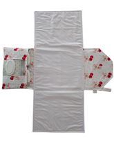 Load image into Gallery viewer, Cherry Bows Nappy change mat clutch STANDARD