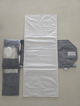 Load image into Gallery viewer, Denim Stripe change mat clutch (Pre Order - Dispatches in 12 days)