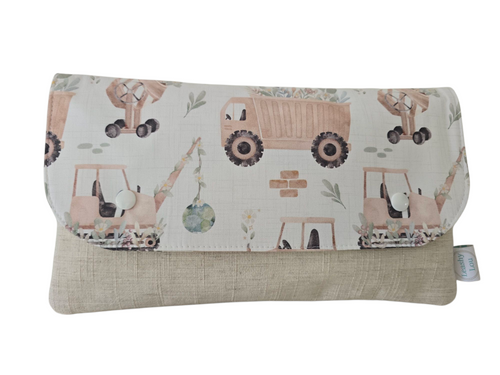 Pastel Construction Nappy Clutch