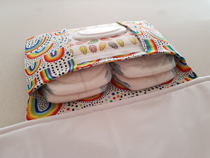 Rainbow Nappy change mat clutch, Nappy change clutch, nappy clutch