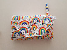 Load image into Gallery viewer, Rainbow Nappy change mat clutch, Nappy change clutch, nappy clutch