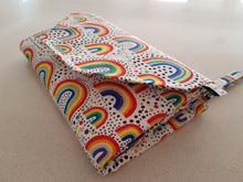 Load image into Gallery viewer, Rainbow Nappy change mat clutch, Nappy change clutch, nappy clutch