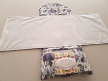 Load image into Gallery viewer, Woodland Animals Nappy change mat clutch DELUXE