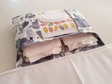 Load image into Gallery viewer, Woodland Animals Nappy change mat clutch DELUXE