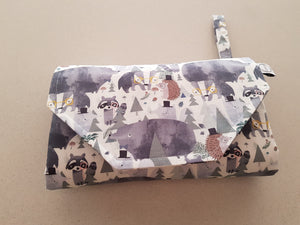 Woodland Animals Nappy change mat clutch DELUXE