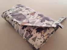 Load image into Gallery viewer, Woodland Animals Nappy change mat clutch DELUXE