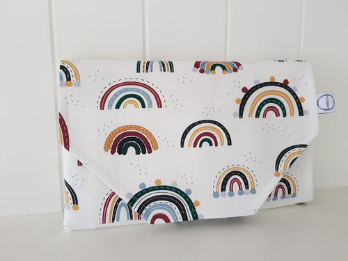 Rainbow Nappy change mat clutch, nappy change clutch, nappy clutch