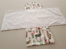 Load image into Gallery viewer, Llama, Alpaca Nappy Change Mat Clutch, Nappy change clutch, nappy clutch