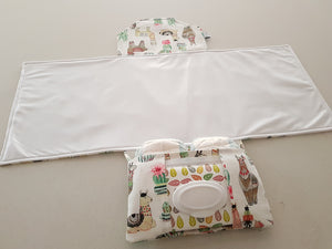 Llama, Alpaca Nappy Change Mat Clutch, Nappy change clutch, nappy clutch