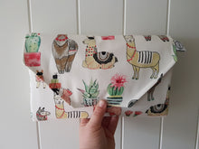 Load image into Gallery viewer, Llama, Alpaca Nappy Change Mat Clutch, Nappy change clutch, nappy clutch