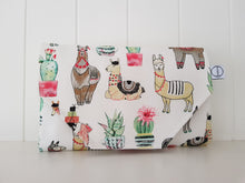 Load image into Gallery viewer, Llama, Alpaca Nappy Change Mat Clutch, Nappy change clutch, nappy clutch