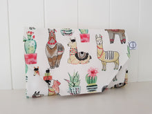 Load image into Gallery viewer, Llama, Alpaca Nappy Change Mat Clutch, Nappy change clutch, nappy clutch