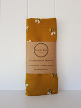Load image into Gallery viewer, Bumble Bee cotton muslin Swaddle
