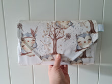 Load image into Gallery viewer, Tribal owl  Nappy change mat clutch, nappy change clutch, nappy clutch