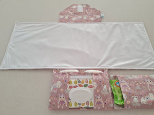 Dancing Animals, Elephant, cat, dear Nappy change mat clutch, nappy change clutch, nappy clutch