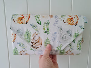 Baby Animal Love Nappy change mat clutch (Pre Order - Dispatches in 10-12 days)