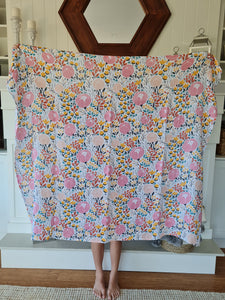 Floral Bamboo cotton muslin swaddle