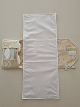 Load image into Gallery viewer, Floral Rainbow on Beige  Nappy change mat clutch (Pre Order - Dispatches 12 days)