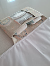 Load image into Gallery viewer, Floral Rainbow on Beige  Nappy change mat clutch (Pre Order - Dispatches 12 days)