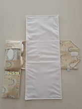 Load image into Gallery viewer, Floral Rainbow on Beige  Nappy change mat clutch (Pre Order - Dispatches 12 days)