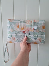 Load image into Gallery viewer, Floral stripe Nappy Wallet