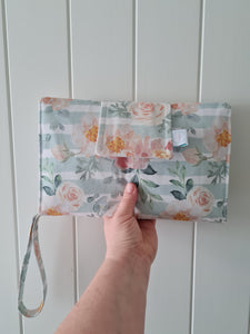 Floral stripe Nappy Wallet