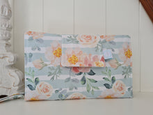 Load image into Gallery viewer, Floral stripe Nappy Wallet