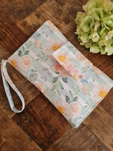 Floral stripe Nappy Wallet