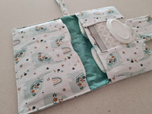 Load image into Gallery viewer, Floral Elephants nappy change mat clutch, nappy clutch, nappy wallet, change mat clutch, change clutch