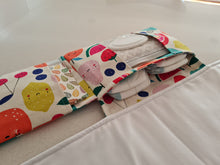 Load image into Gallery viewer, Fruity Face Nappy change mat clutch (Pre Order - Dispatches 10 - 12 days)