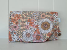 Load image into Gallery viewer, Retro Floral Nappy change mat clutch (Pre Order - Dispatches in 10 - 12 days)