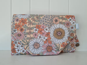 Retro Floral Nappy change mat clutch (Pre Order - Dispatches in 10 - 12 days)