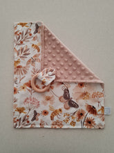 Load image into Gallery viewer, Vintage Butterfly Bloom Minky Baby &amp; Toddler Teether Blankie