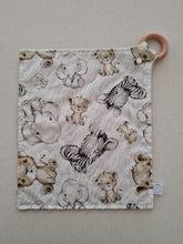 Load image into Gallery viewer, African Animals Minky Baby &amp; Toddler Teether Blankie